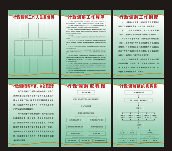 行政调解工作制度牌图片