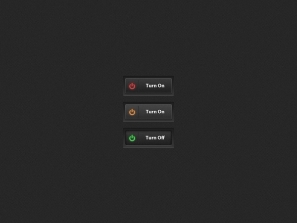 开关按钮设置PSD黑暗的WebUI