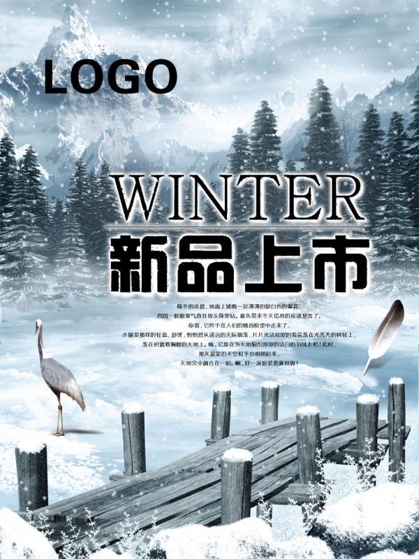 冬季新品宣传海报设计PSD