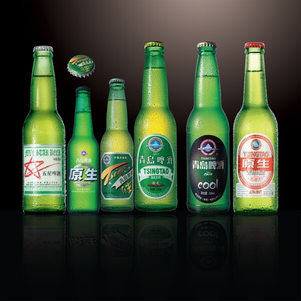 青岛纯生啤酒分层图图片