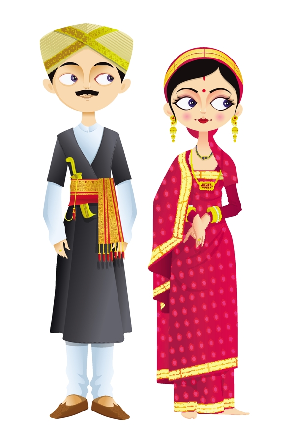 亚洲传统婚礼服饰