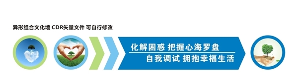 圆形指示文化造型墙设计