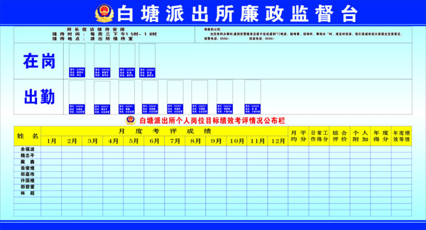 派出所廉政监督台