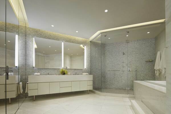 时尚卫生间瓷砖淋浴房装修效果图