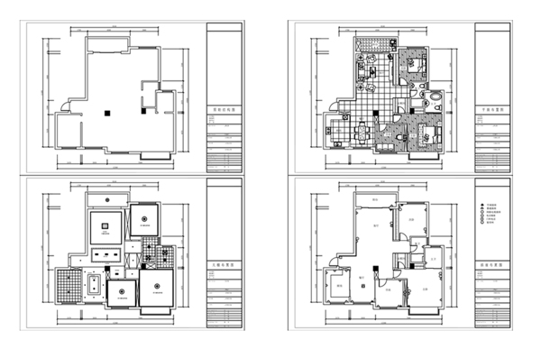 CAD两室一厅户型施工图