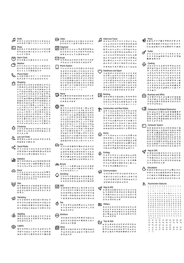 3450个简约图标