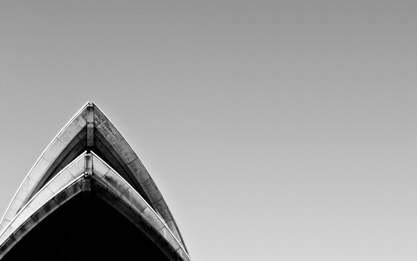 悉尼歌剧院的黑白照