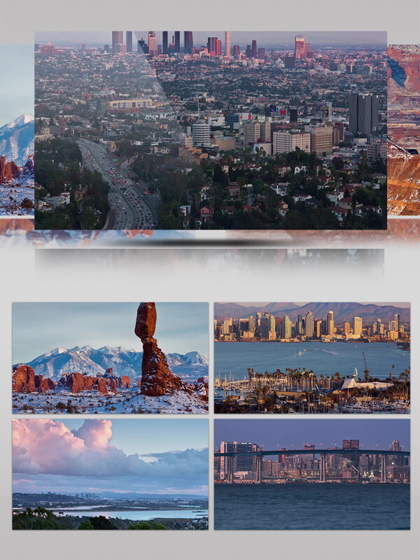 4K美国城市景观自然风光延时摄影