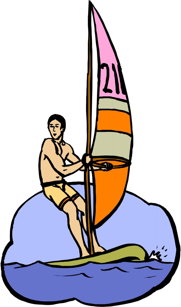 游泳划船帆船