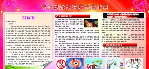 禁止燃放烟花爆竹宣传栏