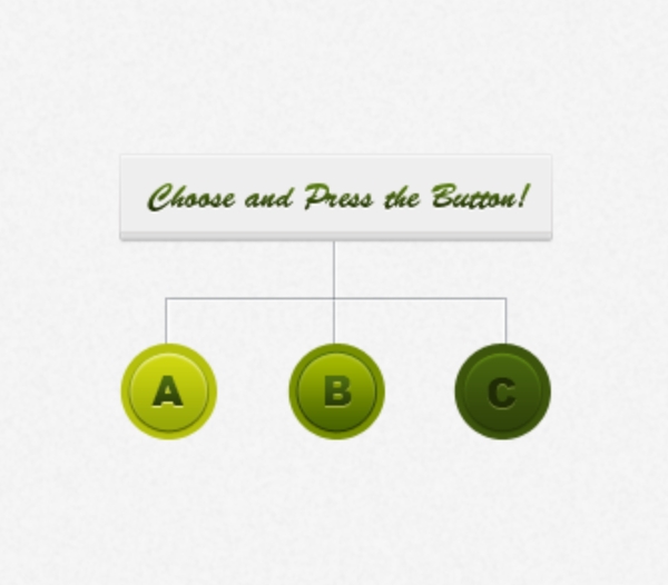 3漂亮的绿色选择界面按钮PSD