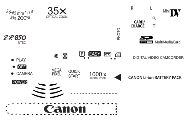 CanonZR850佳能数码摄像机ZR85001