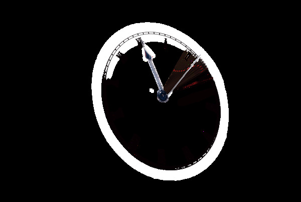 白色圆形钟表png元素