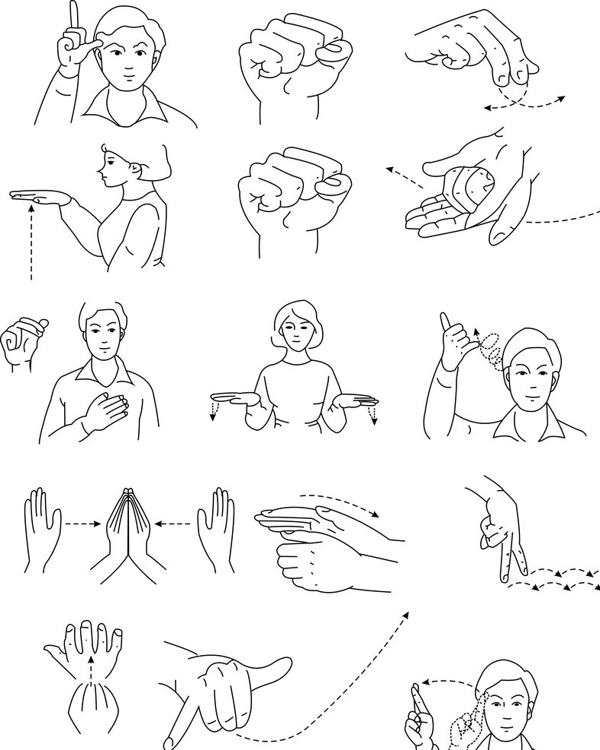 聋哑人手语图片