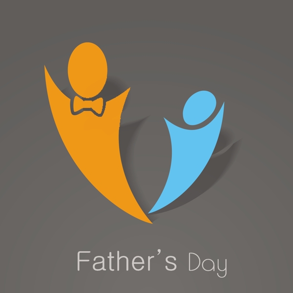 父亲节快乐的概念父亲和儿子的象征