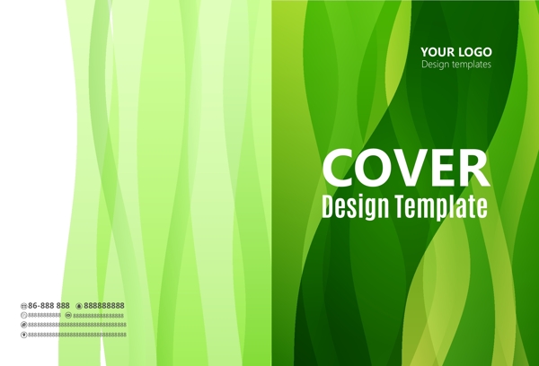 时尚绿色环保画册封面设计