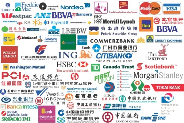 世界各大银行金融标志图片