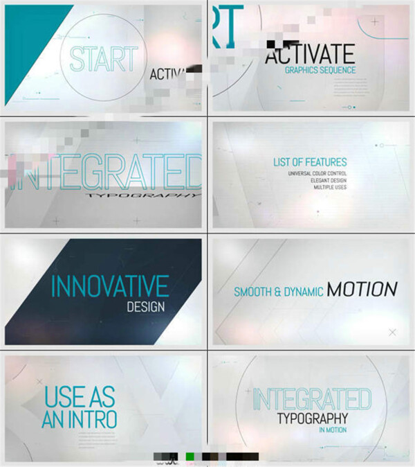 创意未来科技的文字排版展示动画AE工程