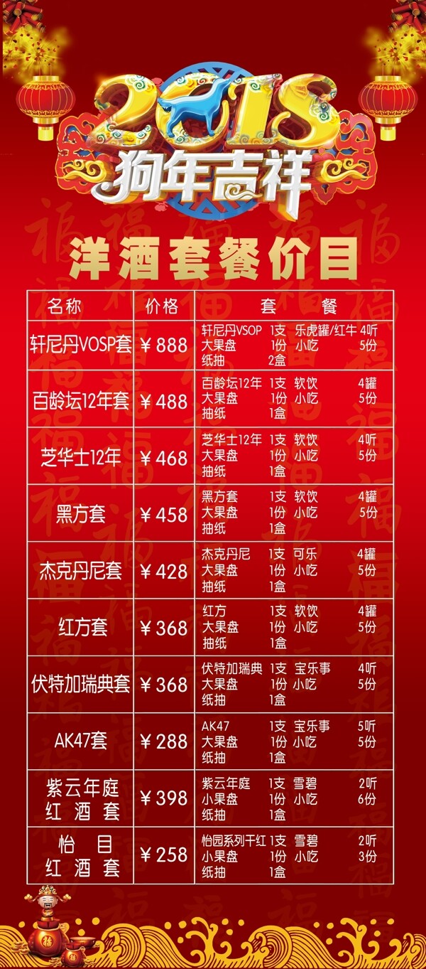 KTV2018新洋酒套餐宣传海报