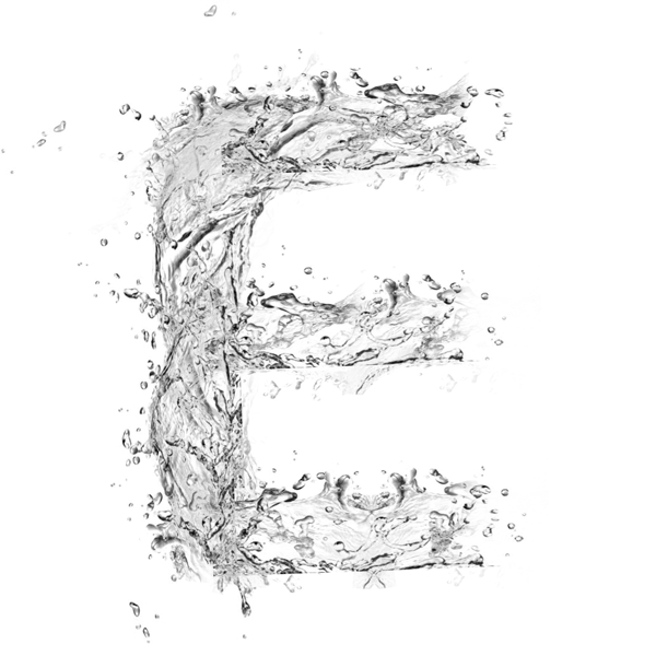 酷炫水花特效字母分层素材E