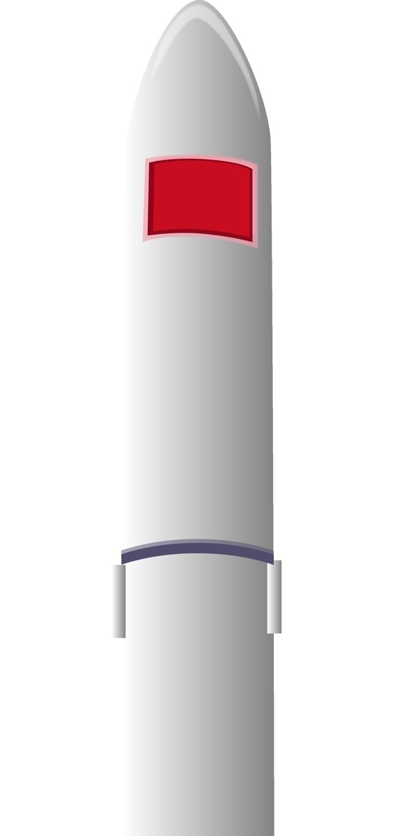 白色的火箭装饰插画