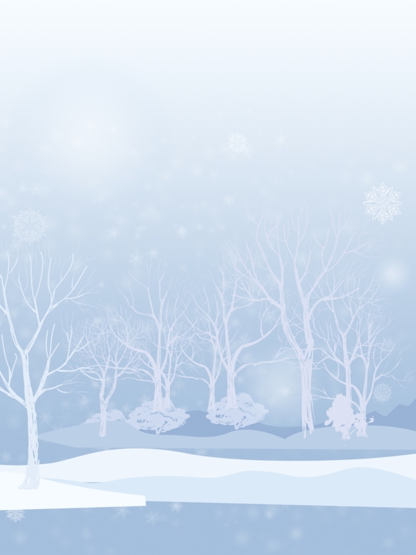 雪花背景立冬圣诞树背景