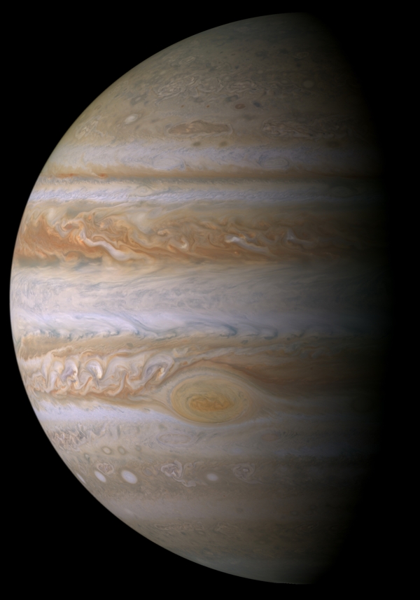 木星日照半球图片