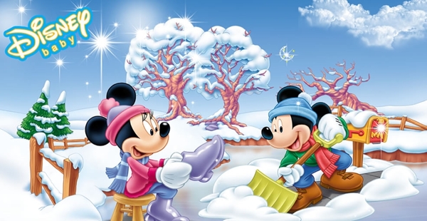 米老鼠浪漫雪景