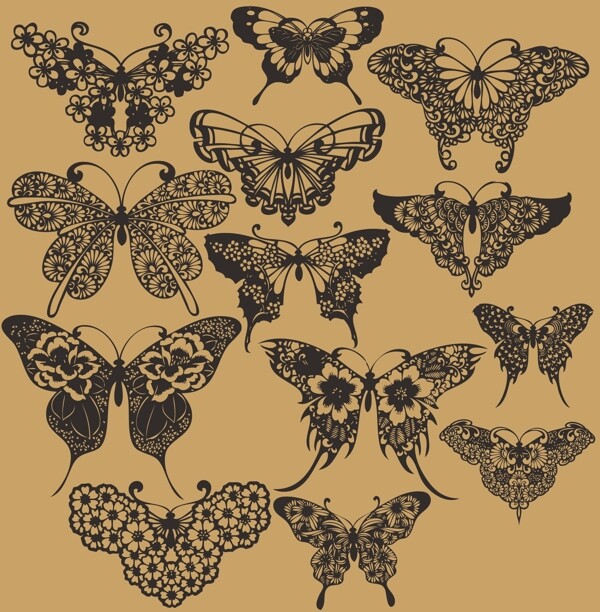 蝴蝶抽象图片