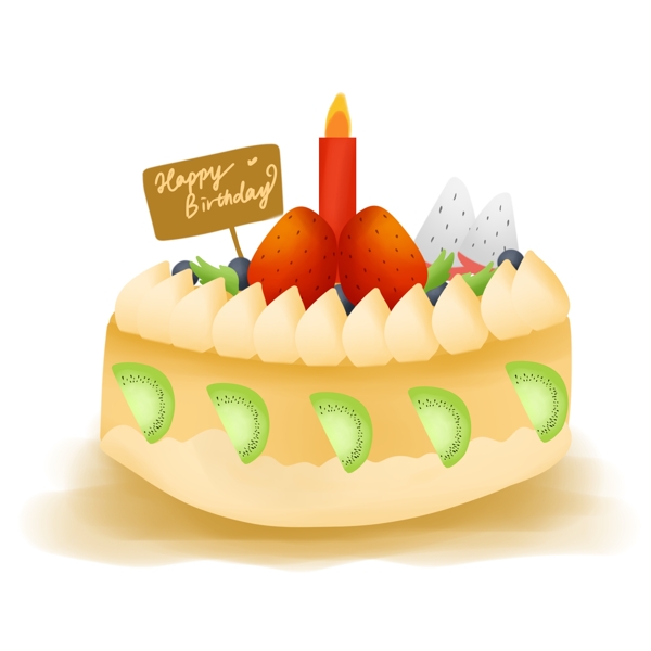 生日快乐水果蛋糕