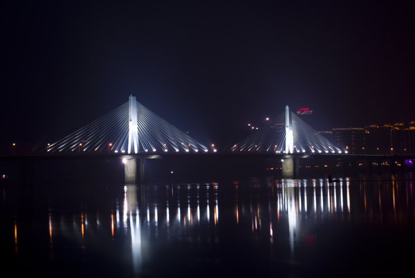 长沙银盆岭大桥夜景