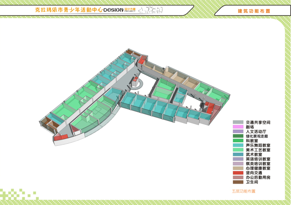 少年宫五层功能平面图