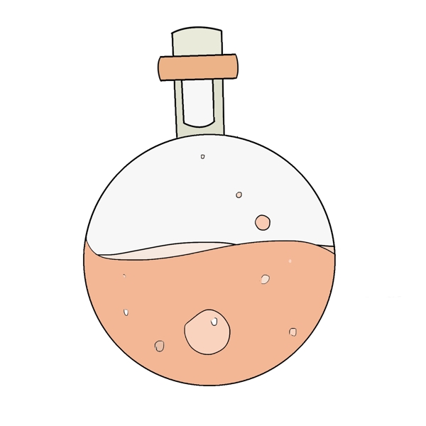 化学量瓶卡通插画