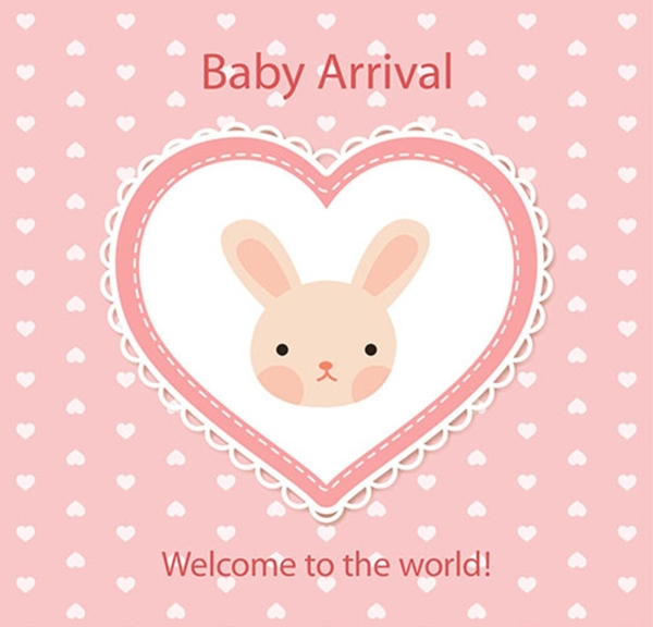 粉色母婴儿童宝宝兔子元素