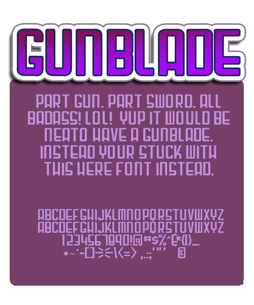 gunblade字体