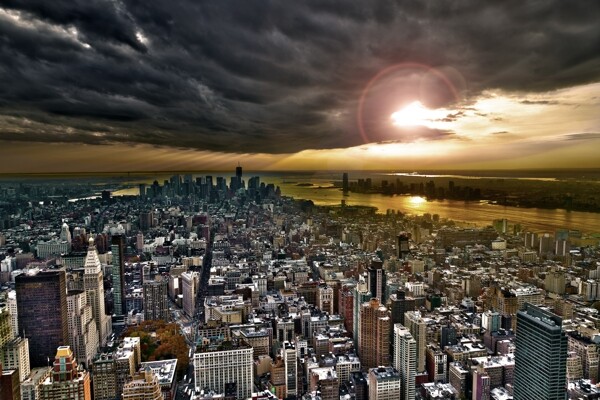 纽约鸟瞰建筑图