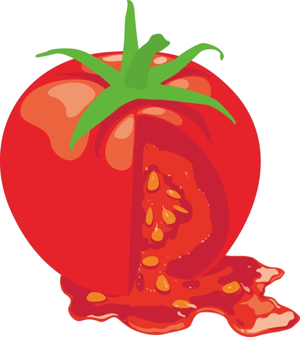 水果番茄矢量图图片