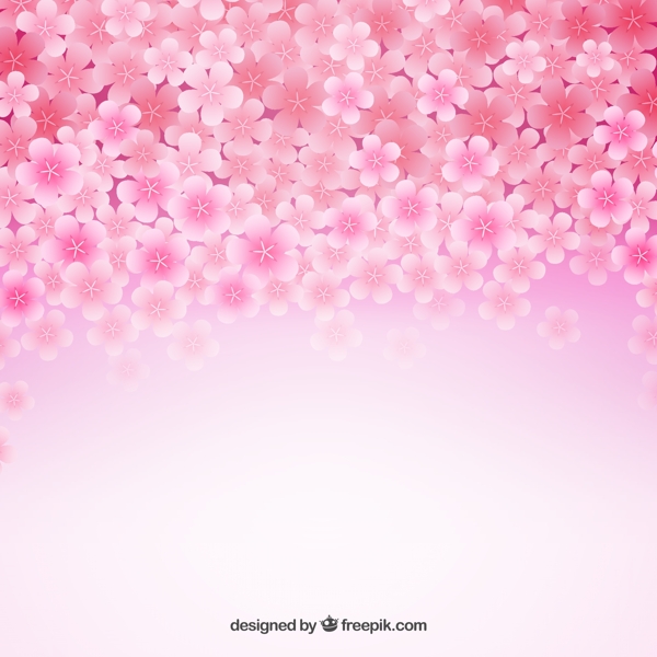 粉色樱花花朵背景矢量素材