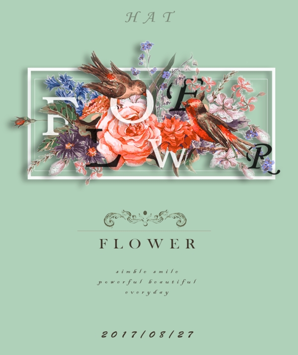 FLOWER小清新海报