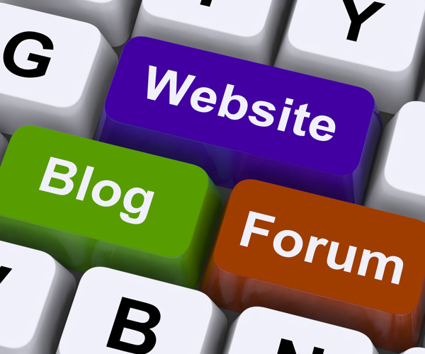 网站的博客和论坛的键显示互联网和WWW