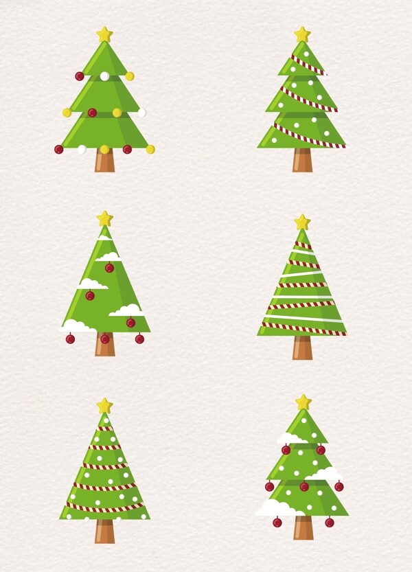 绿色小清新圣诞树设计