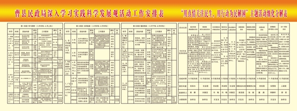 科学发展观活动工作安排表图片