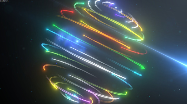 光线环形拖尾球形logo展示
