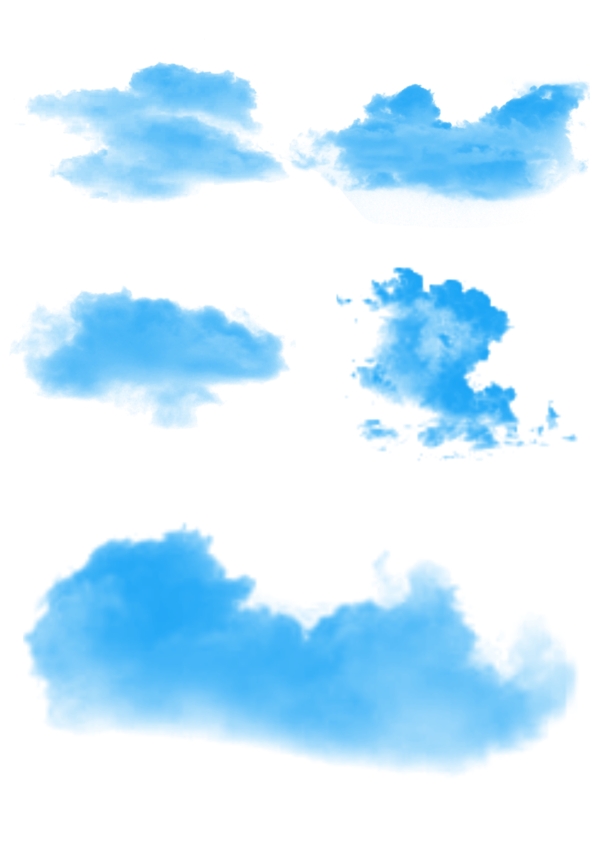 云彩烟雾彩色分层蓝色