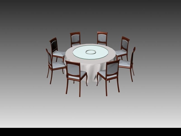 3D模型酒店餐桌图片