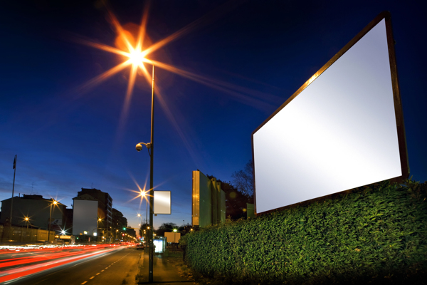 3d城市夜景广告牌图片