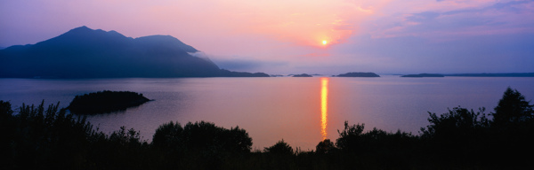 海边日落风景摄影图片