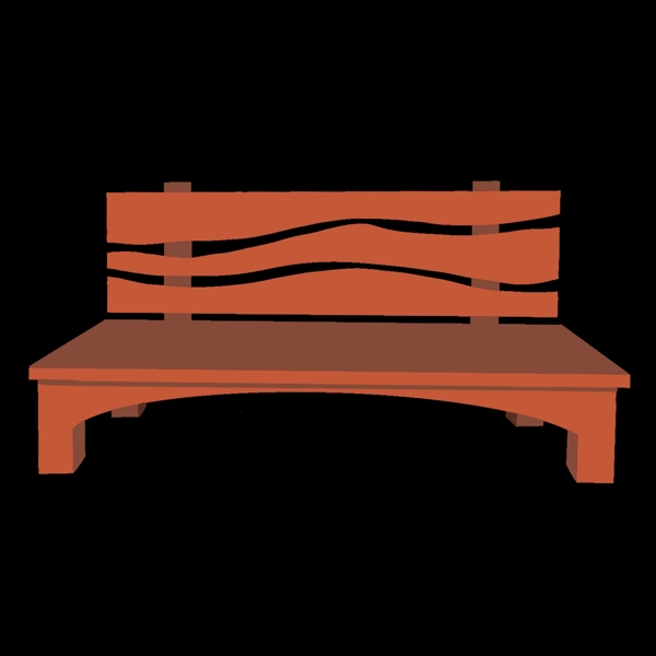 公园的家具椅子插画