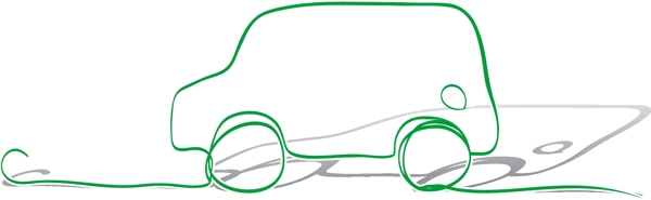 绿色环保类展板素材手绘汽车