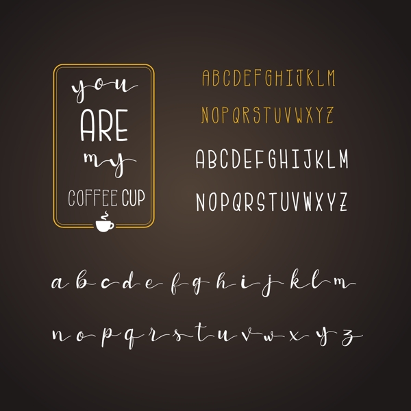 咖啡字母集合